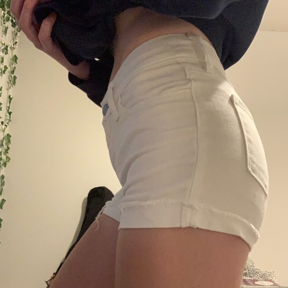 white jean shorts - Picture 3 of 3